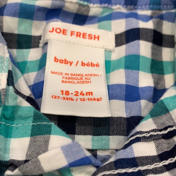 Joe Fresh & George Button-Down Striped Dress Shirts Blue/Gray/Turquoise 12-18M - Picture 4 of 8